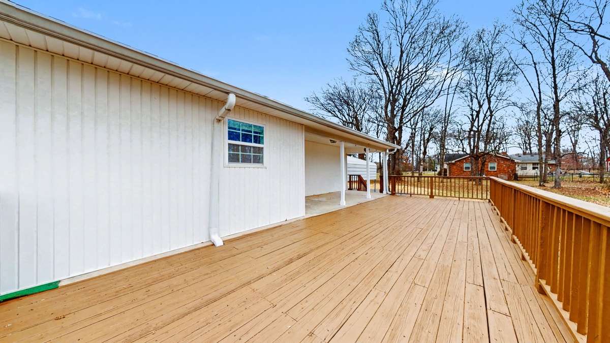 Think of all the cook-outs possible on this extra large deck
