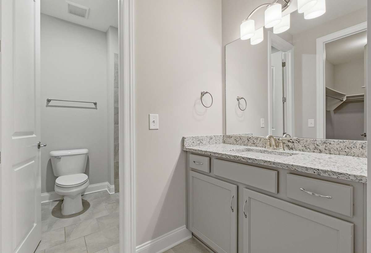 Individual vanity area, walk-in closet