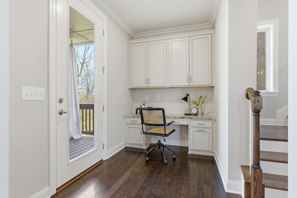 Bonus office area w/built-in desk + storage