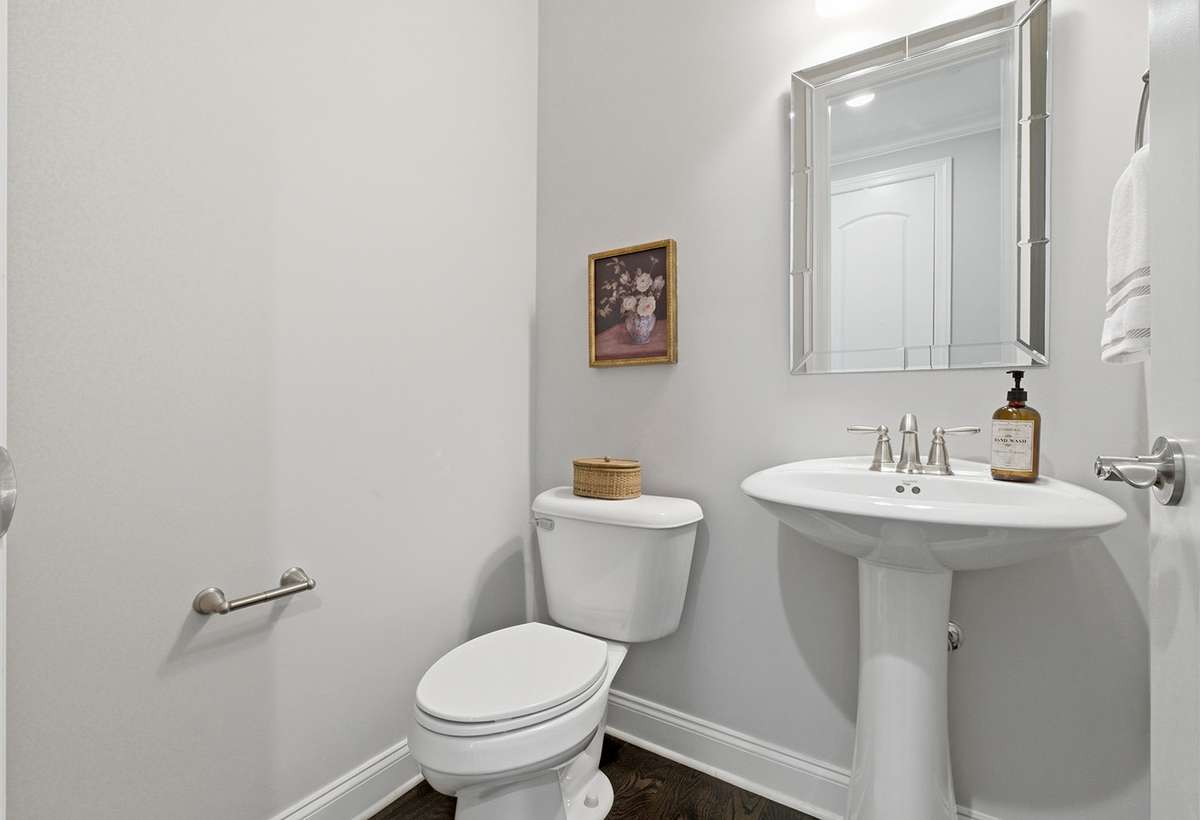 Convenient guest half bath on main floor