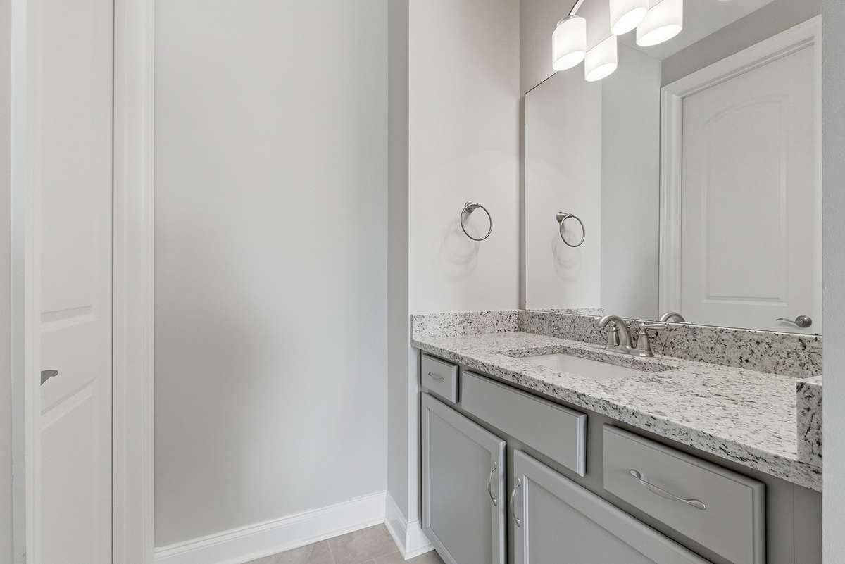 Each bedroom has its own sink/vanity area