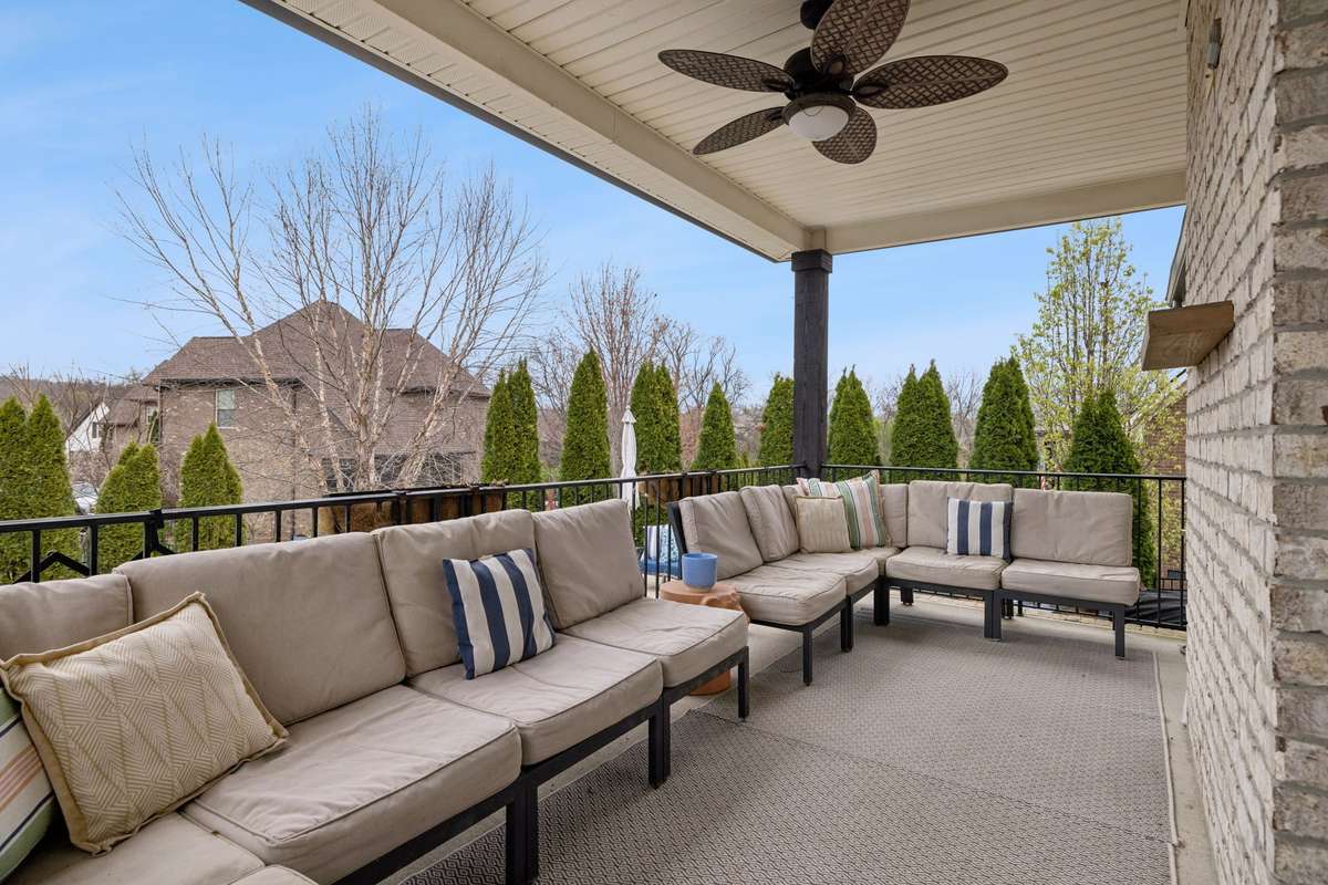 Warm weather is here!  Come and enjoy the covered back porch.  This porch overlooks the pool area.
