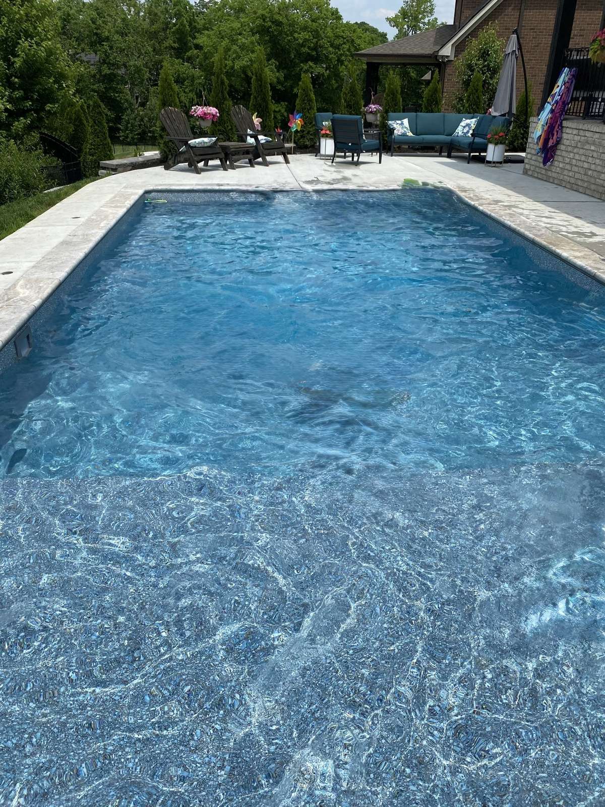 14x28 heated salt water in ground pool- 3 water feature fountain-