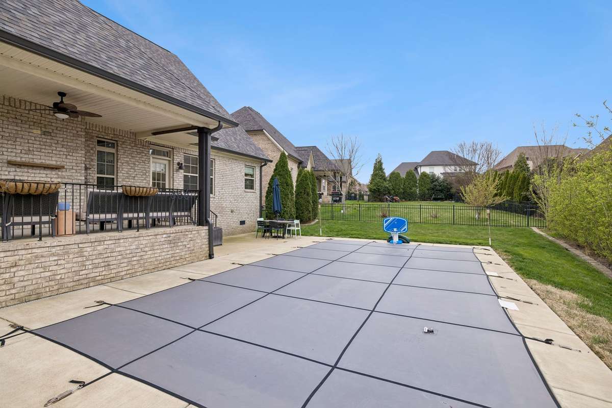 Fenced back yard