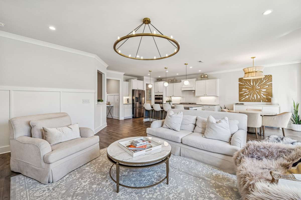 Whether hosting friends or enjoying a quiet evening at home, this living area delivers the elevated yet comfortable vibe! 606 Rumsford Lane, Mt Juliet, TN 37122
