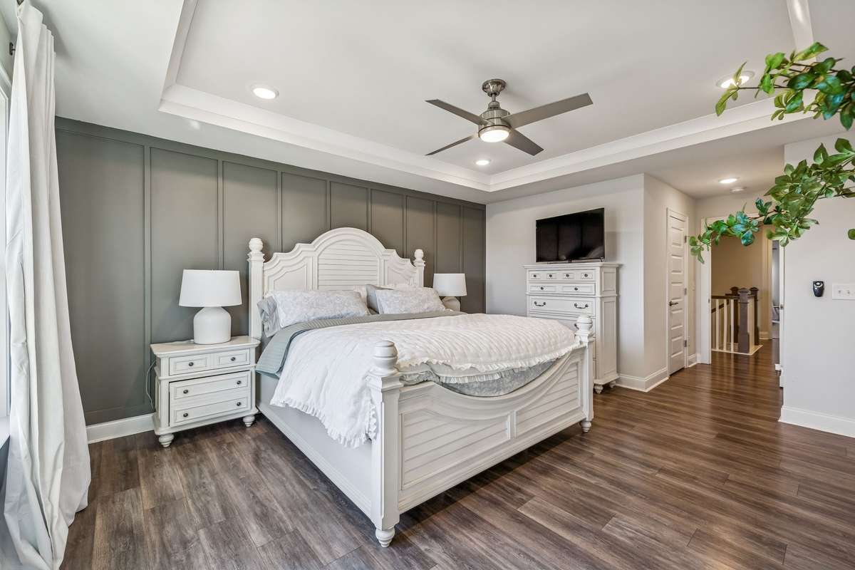 Owner's suite is a true retreat! Soothing color palette, solid flooring, and trey ceiling! 606 Rumsford Lane, Mt Juliet, TN 37122