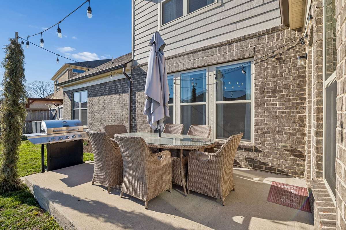 Outdoor patio right beyond the eat-in kitchen area! 606 Rumsford Lane, Mt Juliet, TN 37122