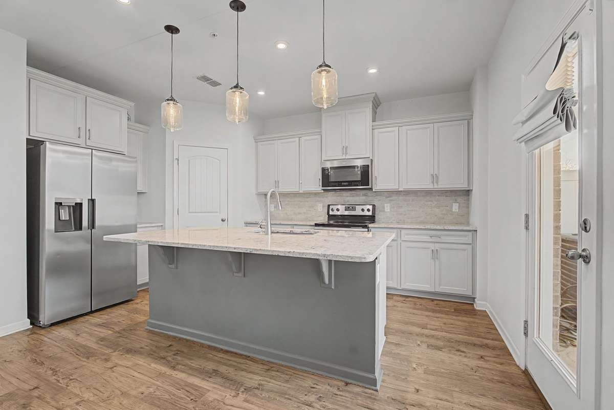 The refrigerator is not included with the home.
