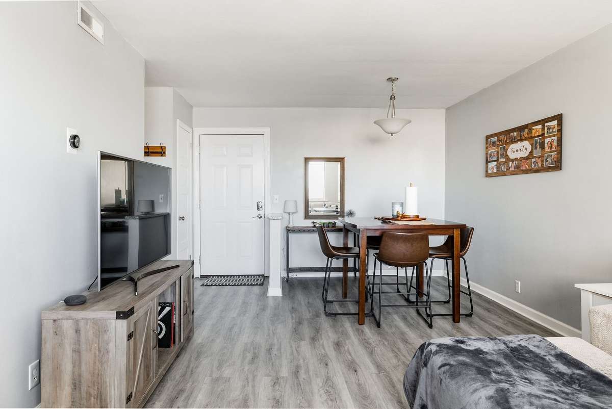Living Room + Dining (Wide Angle Toward Entry)