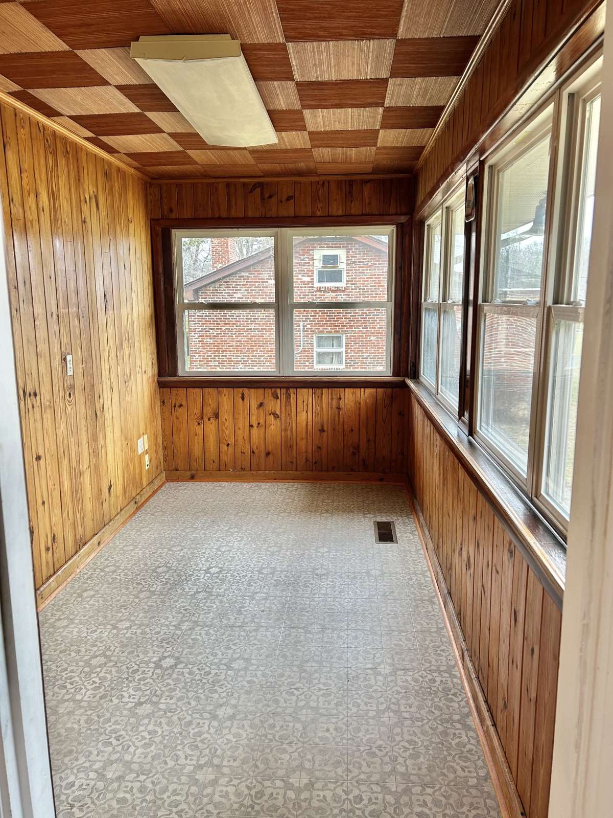This is the sunroom just off the living room!