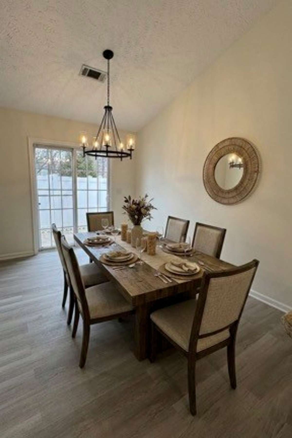 Virtually staged Dining room