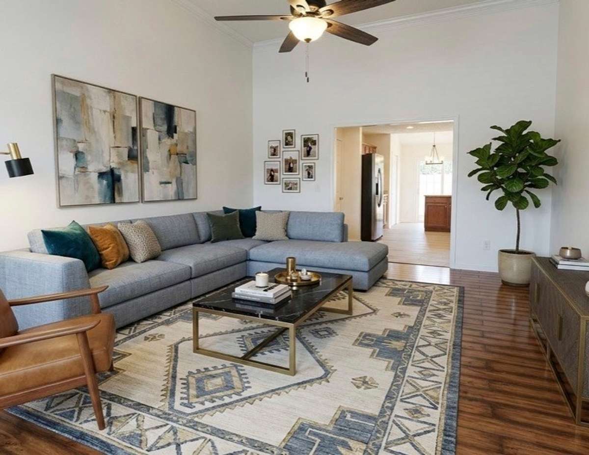 Virtually staged Living Room