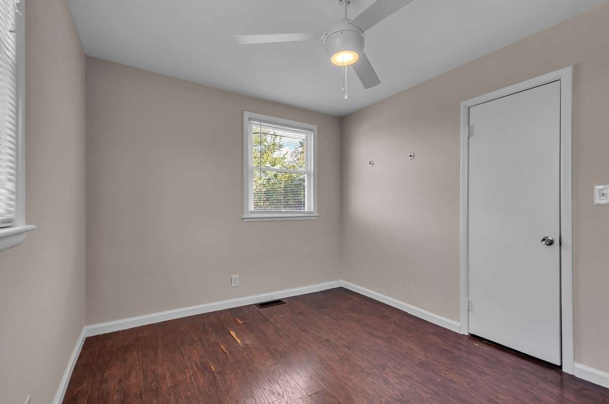 The two windows here let in copious amounts of natural light.
