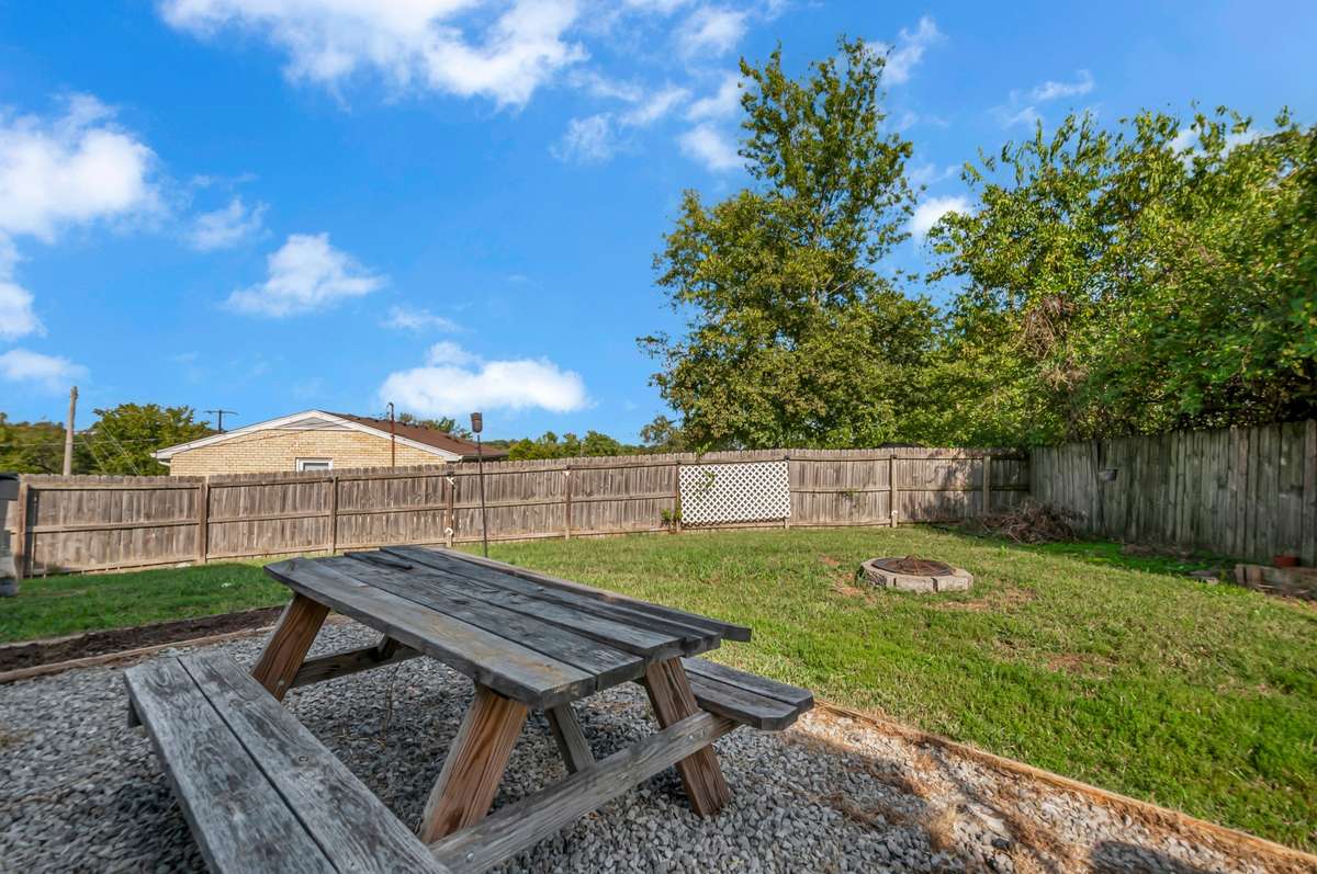The space is also fully fenced for privacy and pets.