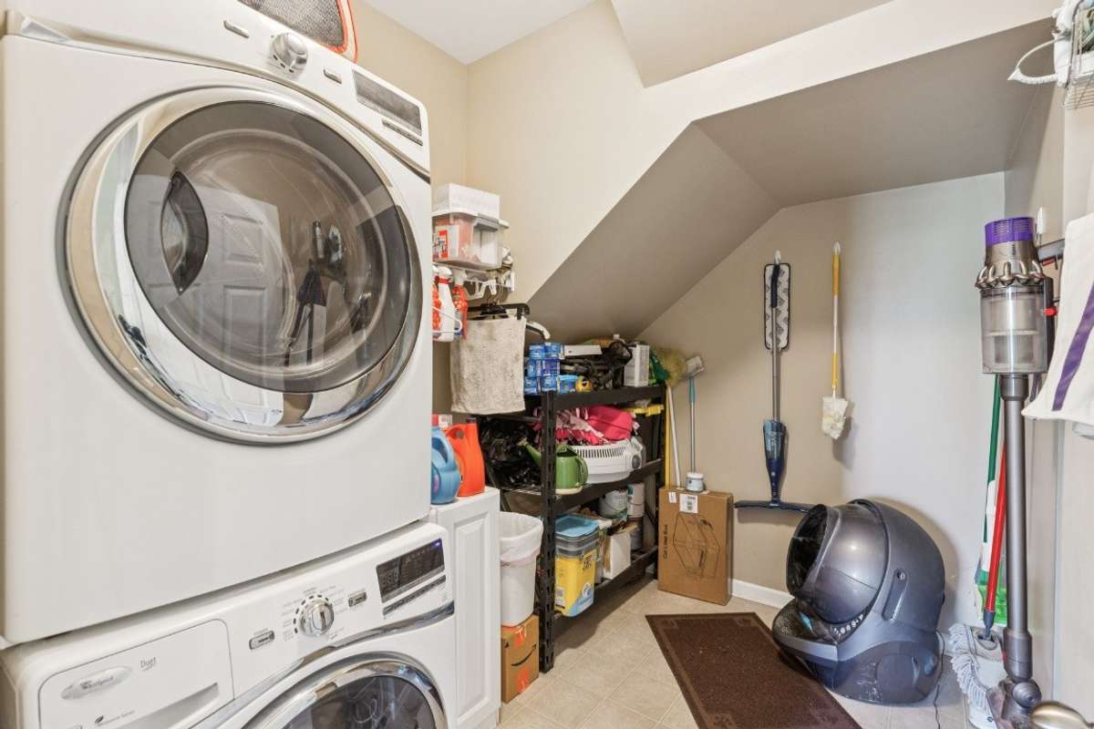 Laundry area with extra storage space