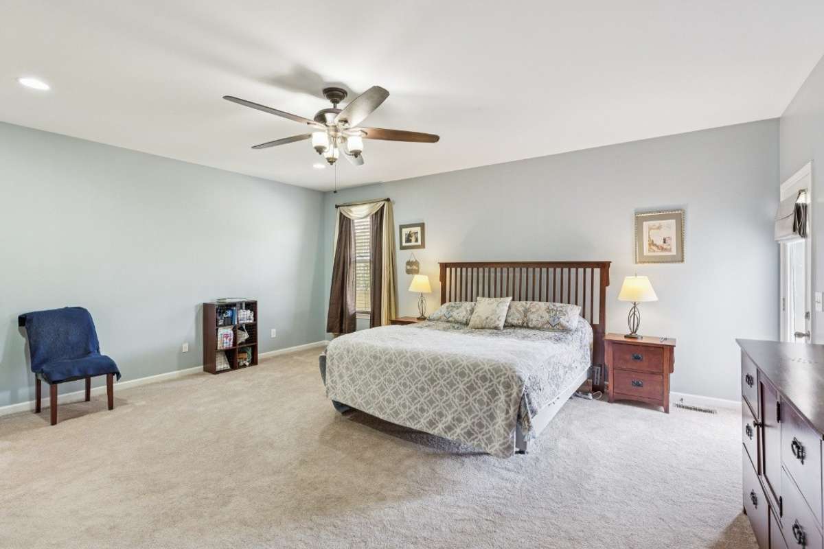 HUGE primary room with exit to patio