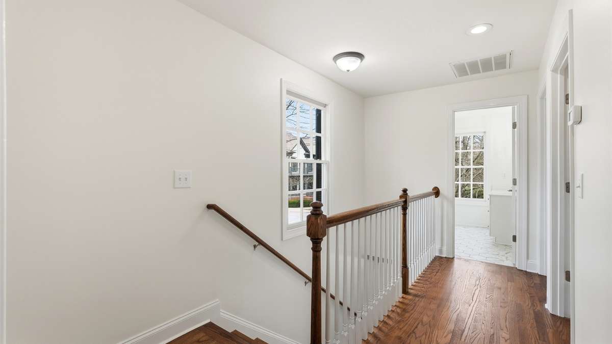 3 bedrooms upstairs, all with hardwood floors