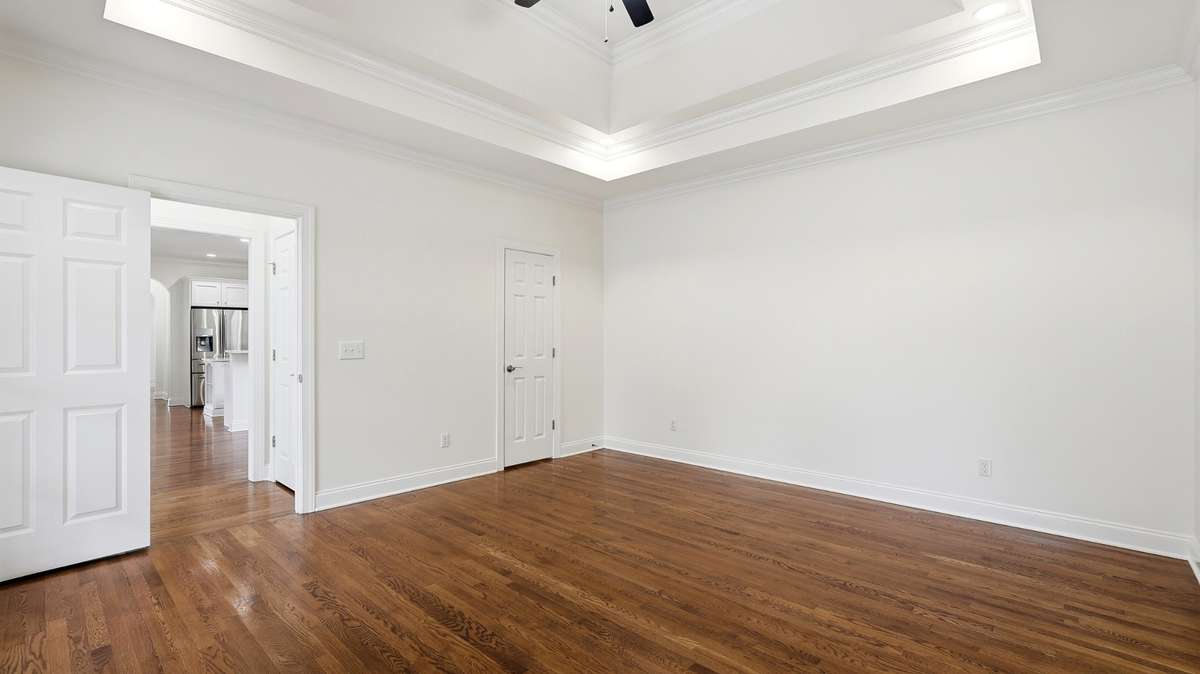 Main level primary suite with 2 closets