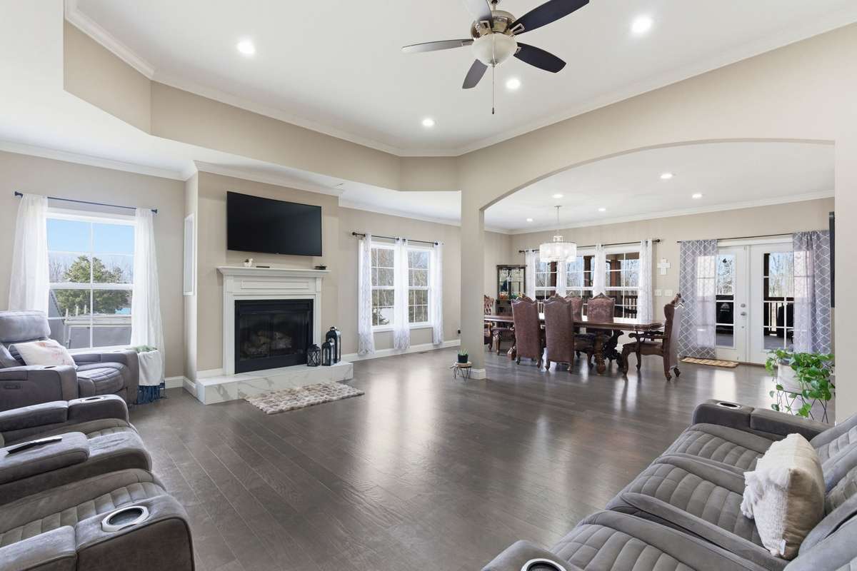 Living Room with fire place