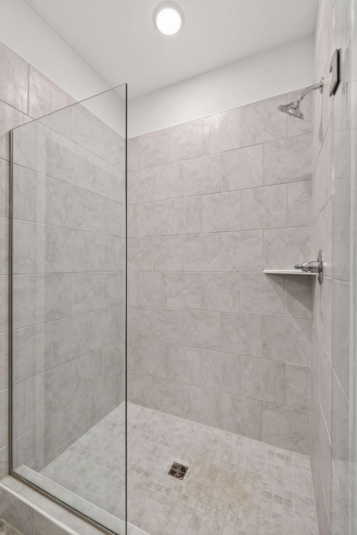 Large tiled shower