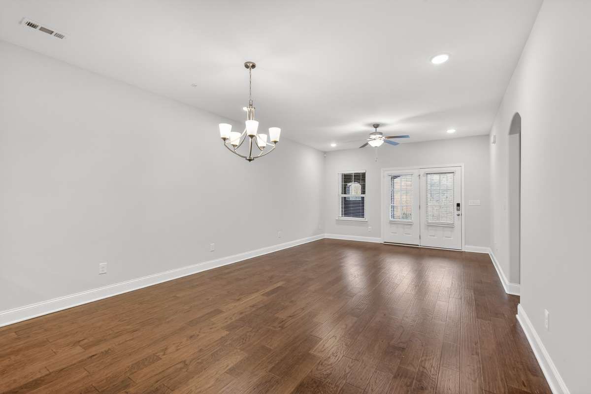 Front door view with front porch area