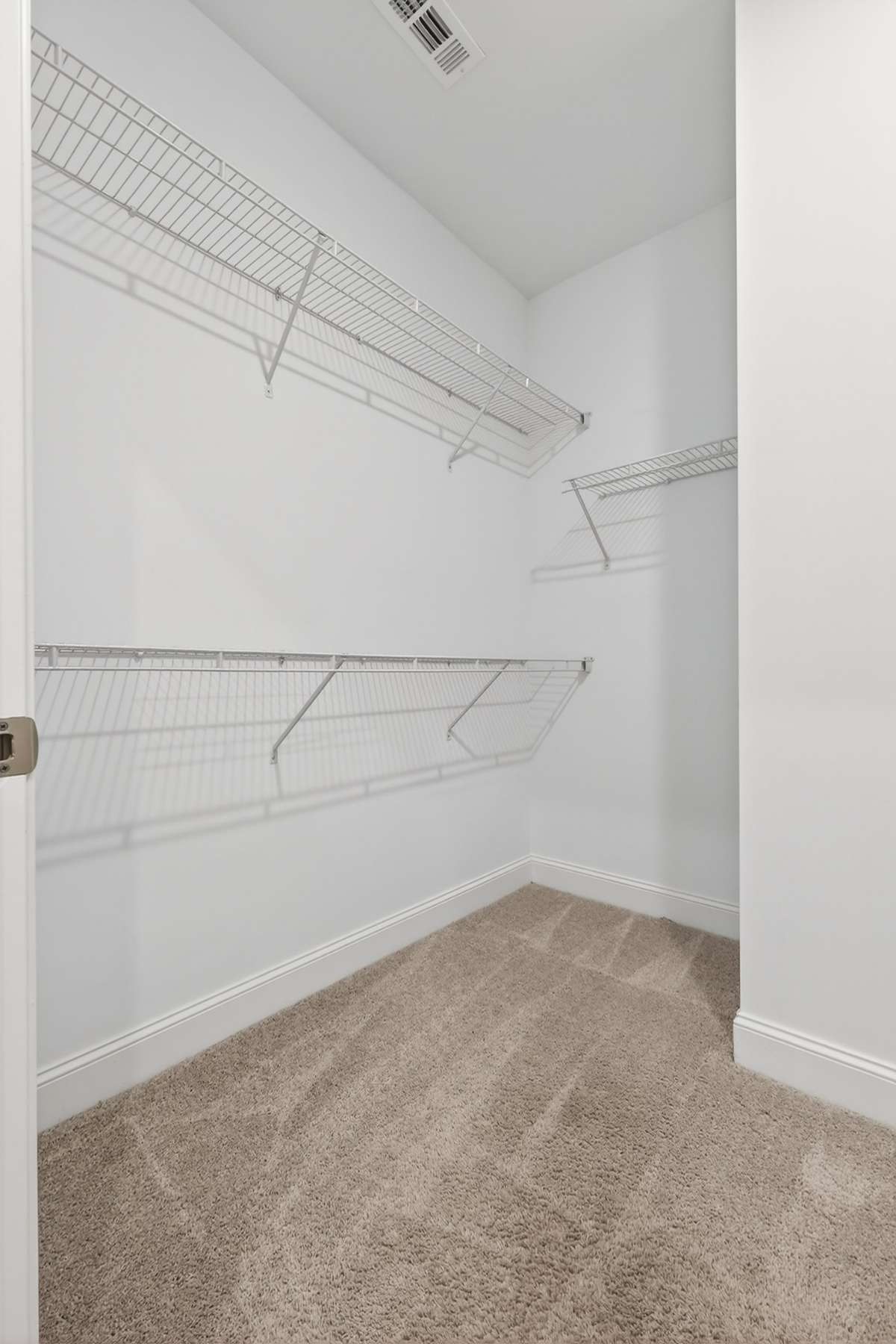 walk in closet with shelving