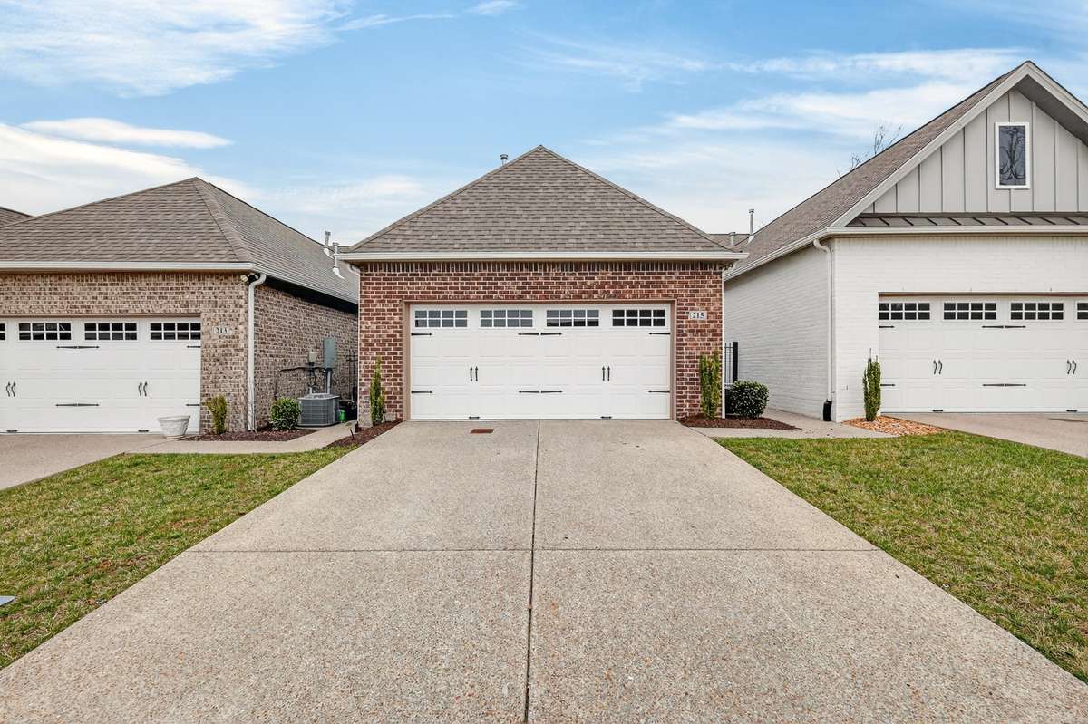 2 car attached garage and driveway