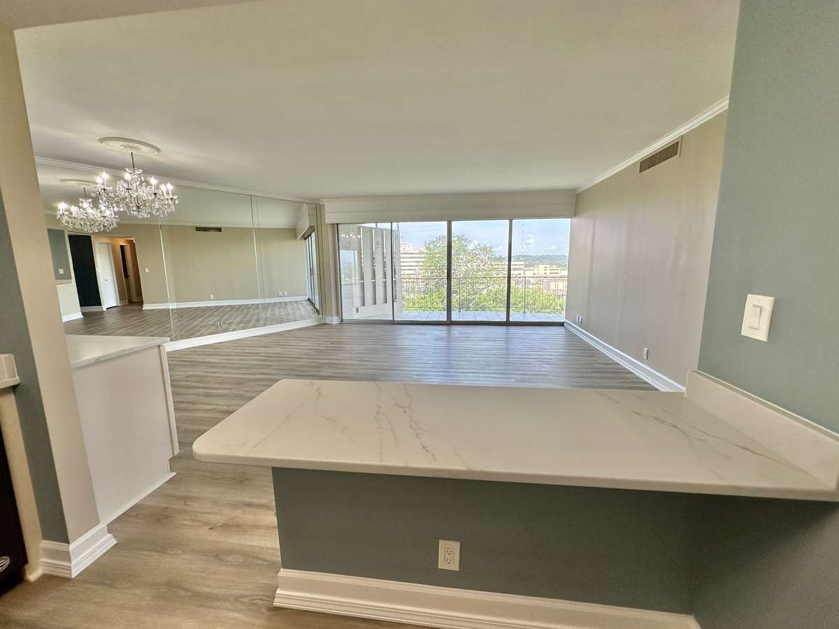 Breakfast bar or additional food prep area.