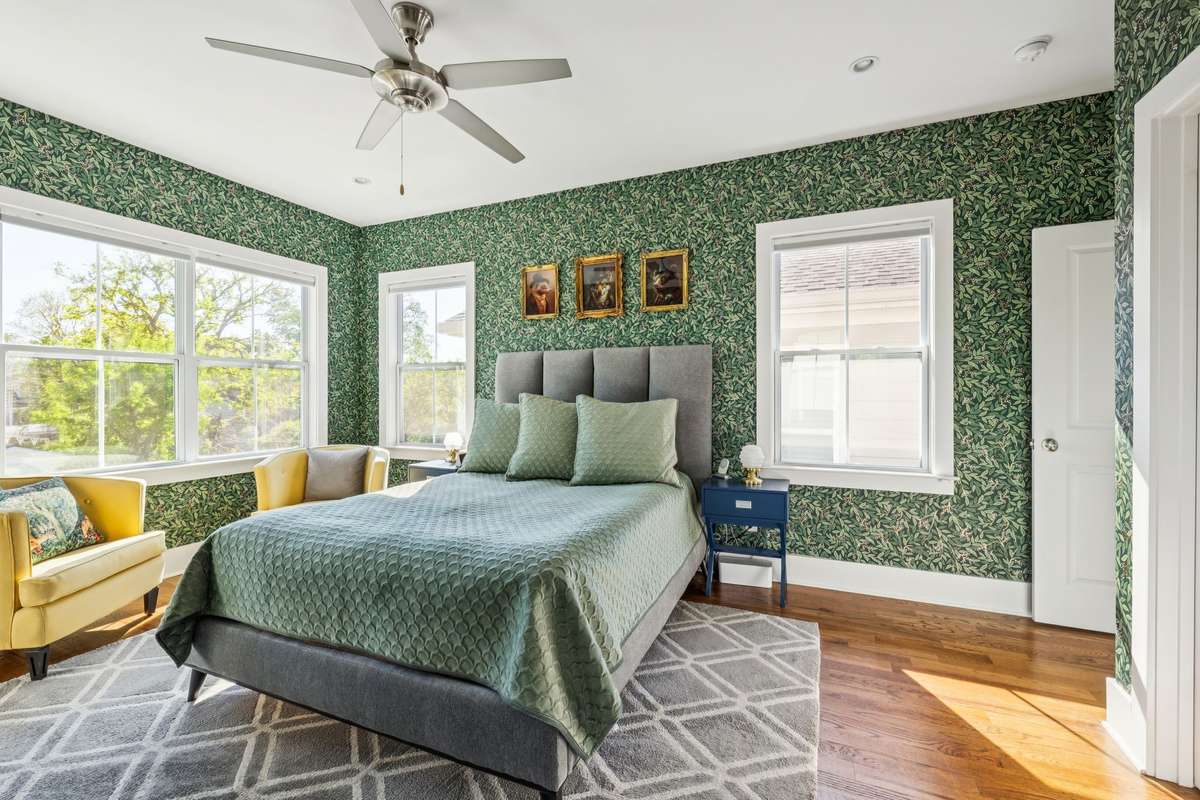 Primary suite with TWO walk in closets