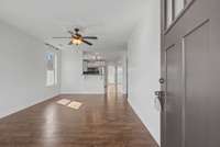 walk into the living room area