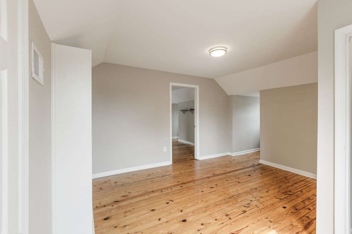 Upstairs you will find this sweet space with built-ins leading to the upstairs primary suite...