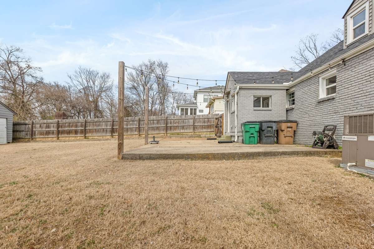 Outside is the spacious patio!