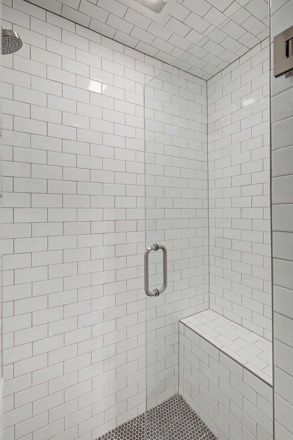 Tile shower in Jack n Jill bath.