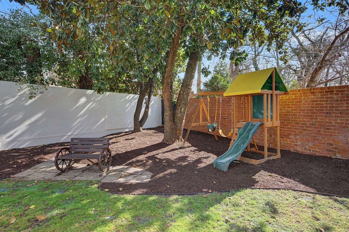 Fully enclosed private backyard.