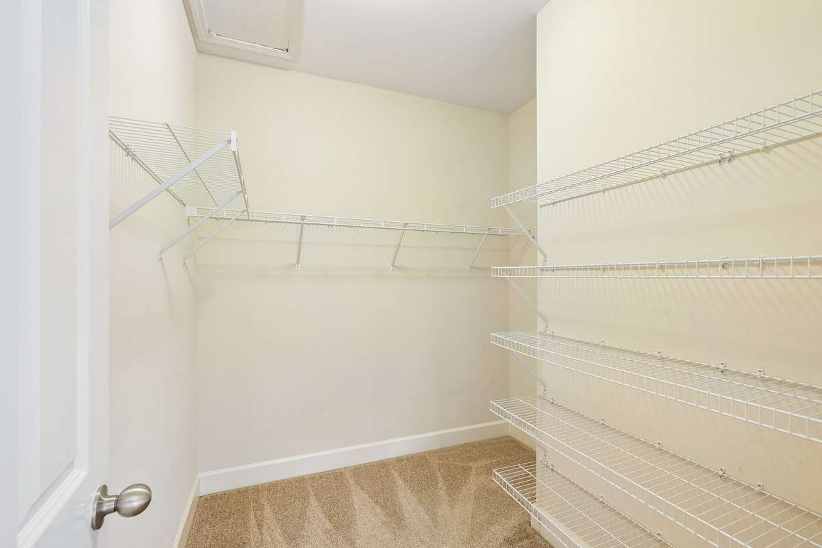 Extra large primary closet.