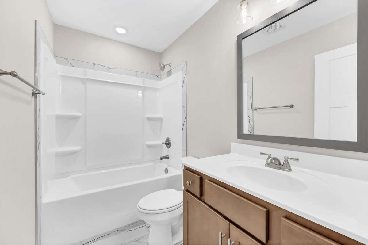 Example photo of a recently completed Baker floor plan. Colors, selections, and finishes may vary based on availability.