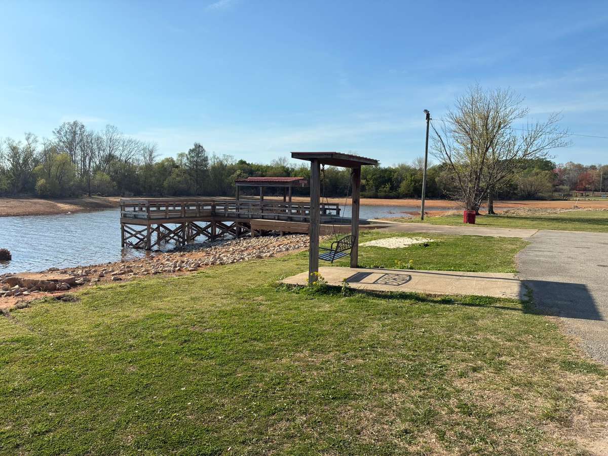 Enjoy fishing from the pier at the park!