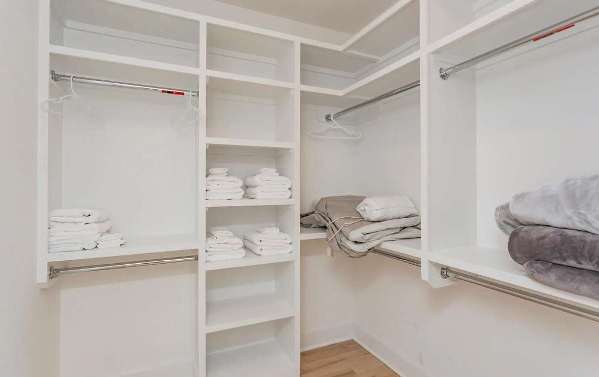 Walk in closet third floor bedroom