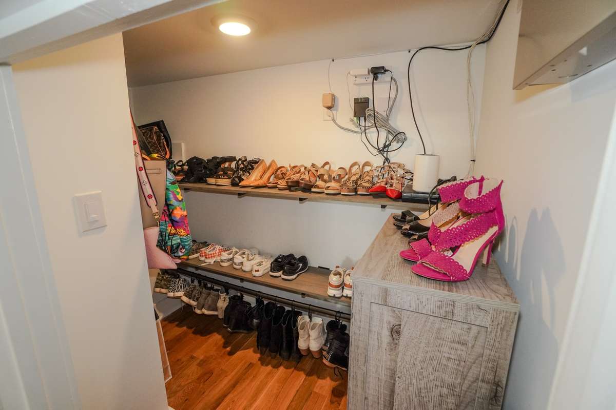 The seller loves this extra space for shoes, bags, etc.
