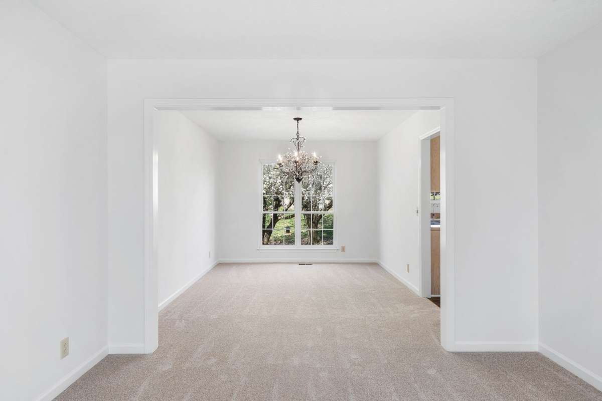 Dining room open to living room