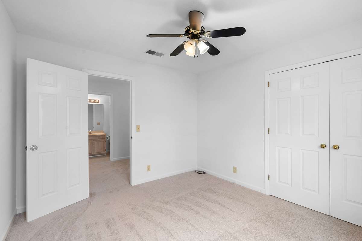 All bedrooms are nice size and have double closets