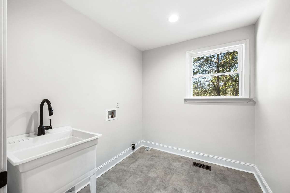 There is a large washer/dryer area