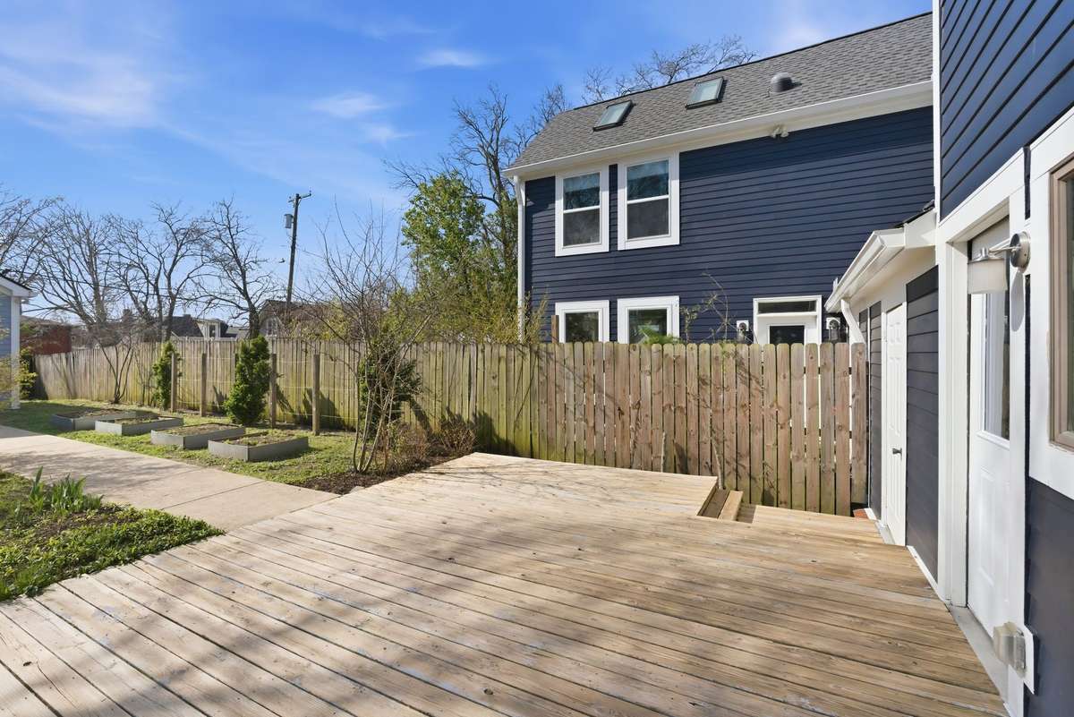 Fully fenced backyard