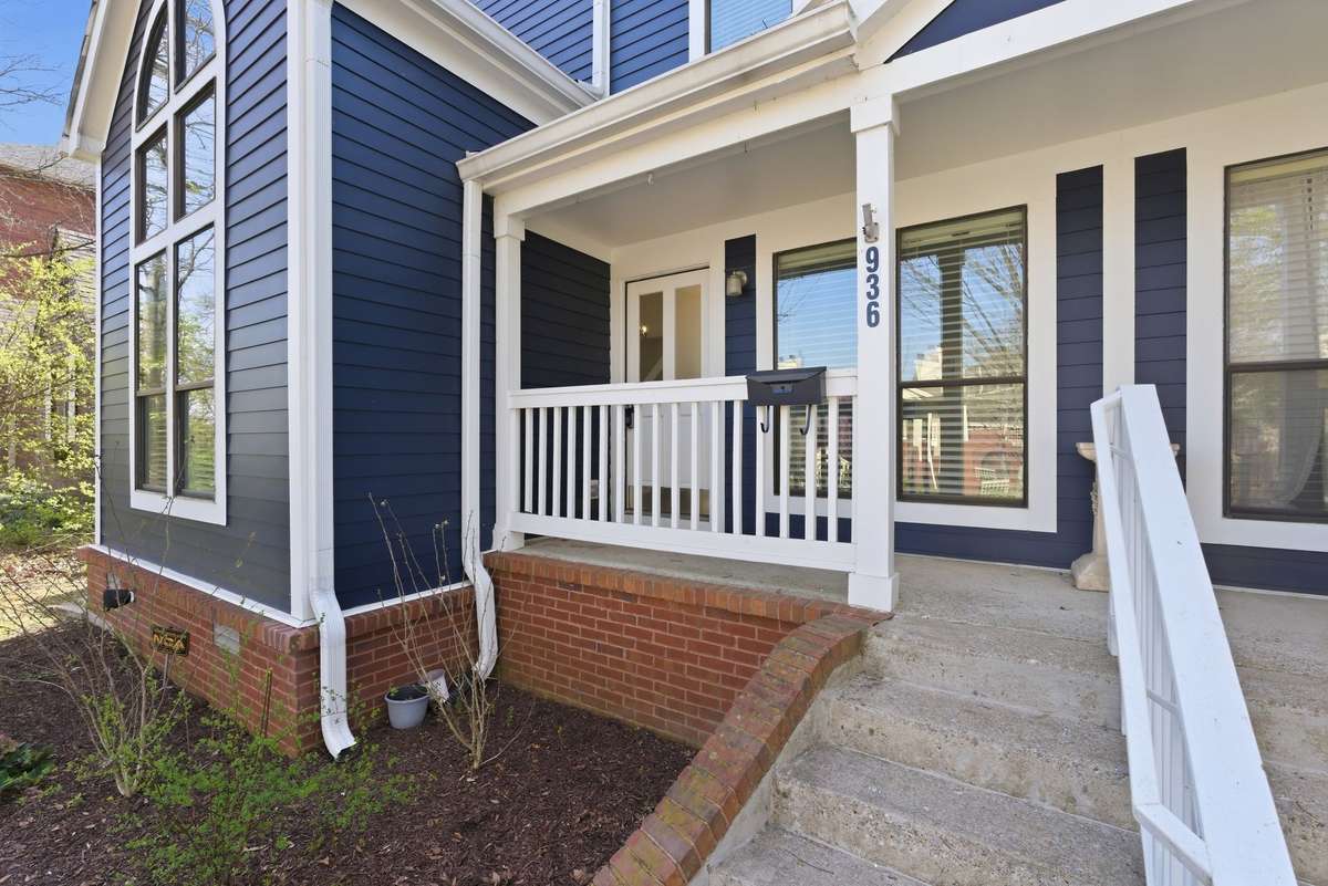 Nice covered front porch greets guests as they arrive