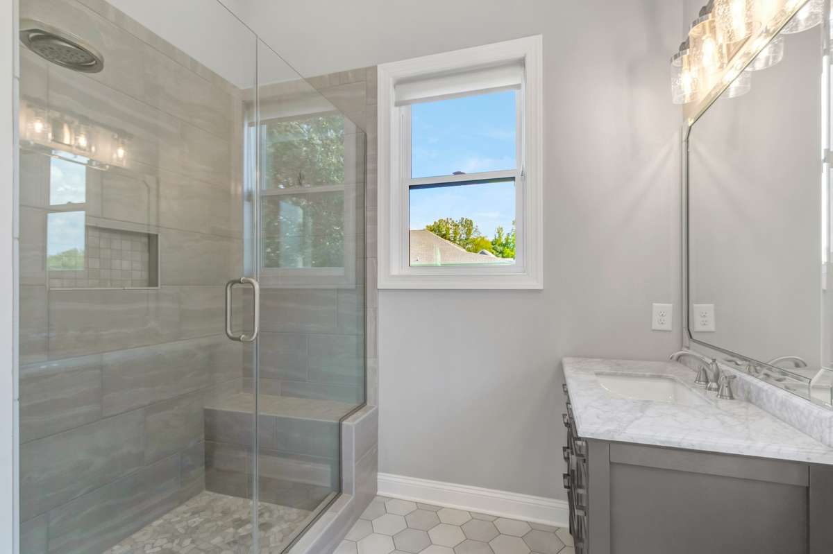 Primary bathroom  shower.