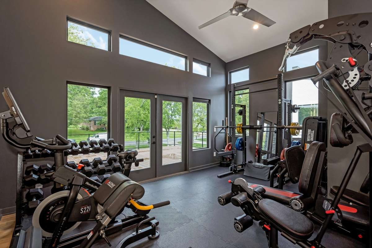 This amazing space makes an ideal office or exercise room with its own private upper deck, a closet, & ceiling light fan for added comfort