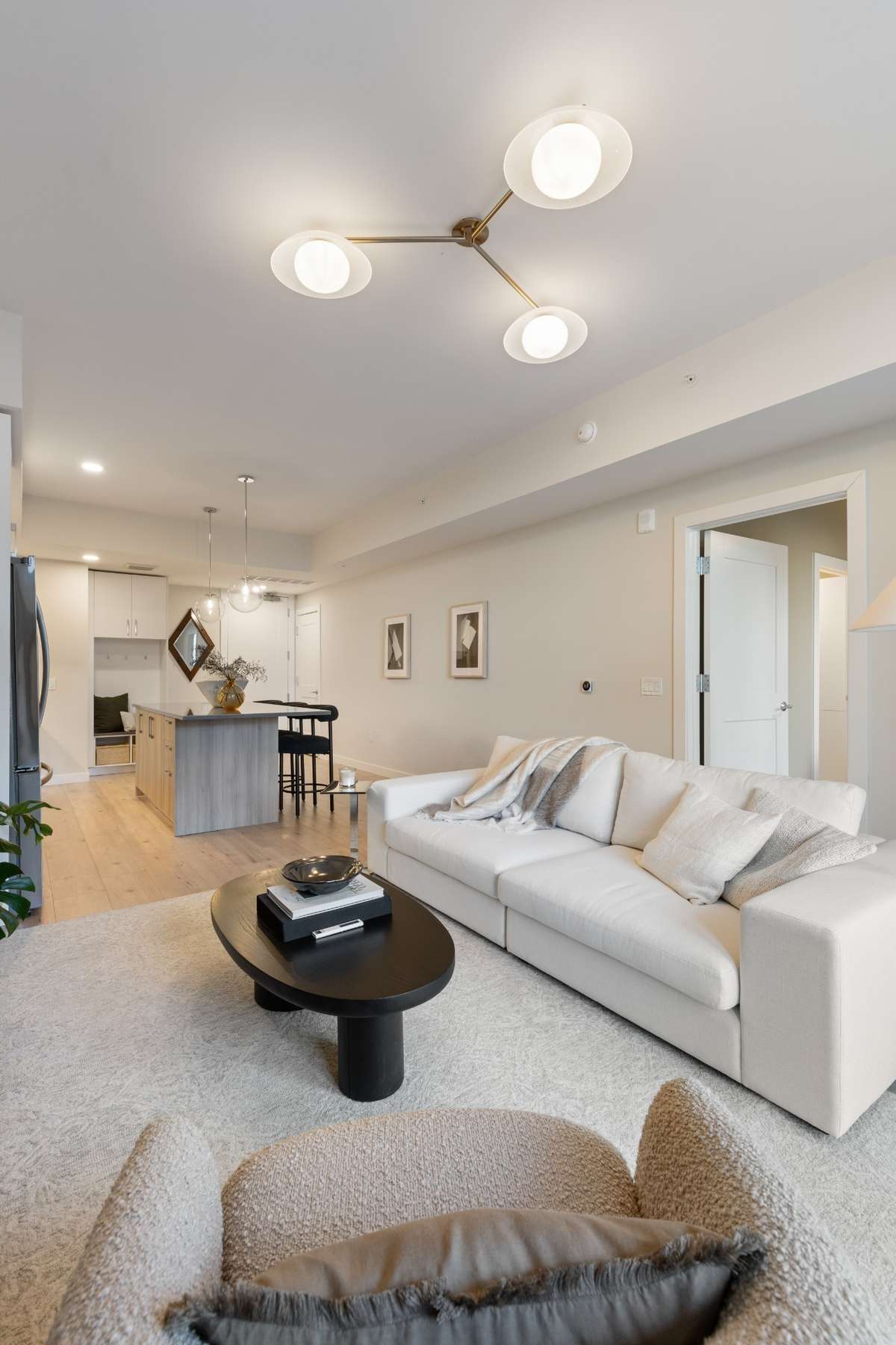 A11 Living Room | Furnished Model | Cool Finish Palette
