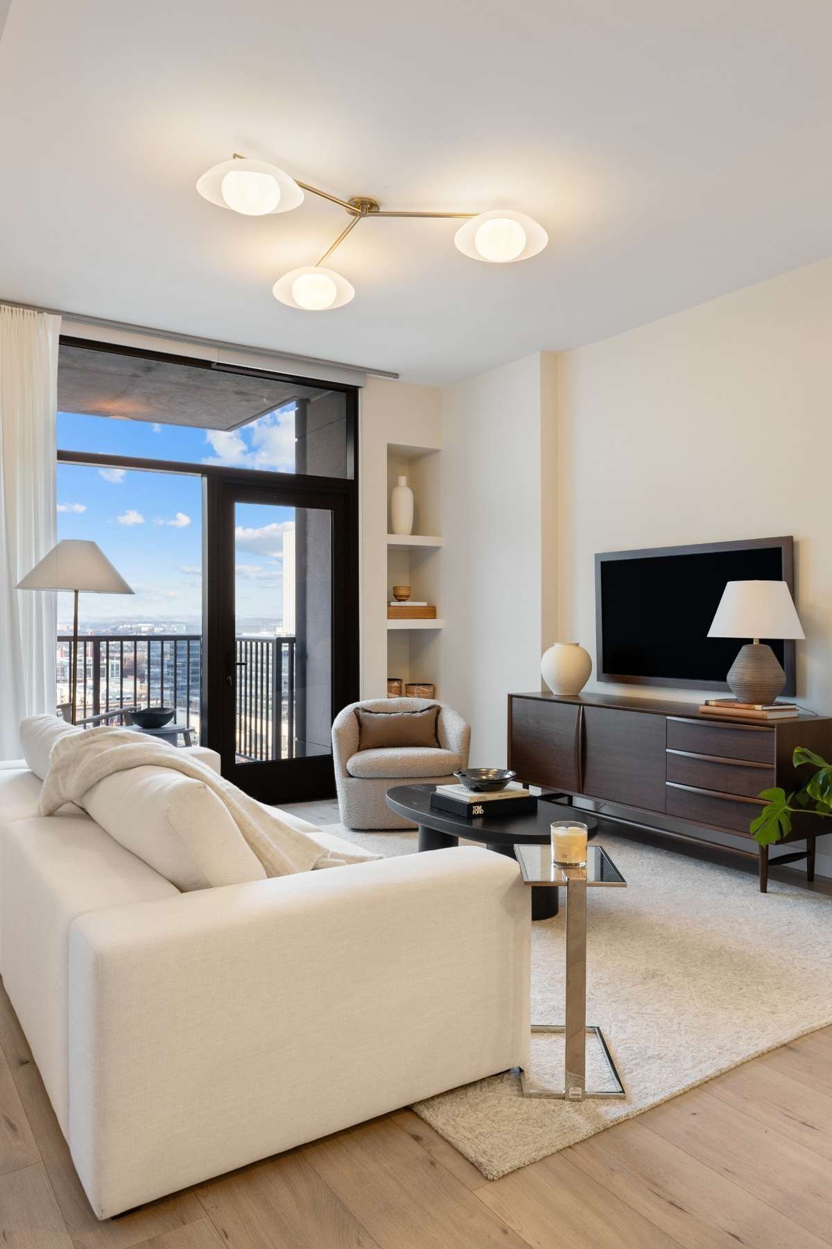 A11 Living Room | Furnished Model | Cool Finish Palette