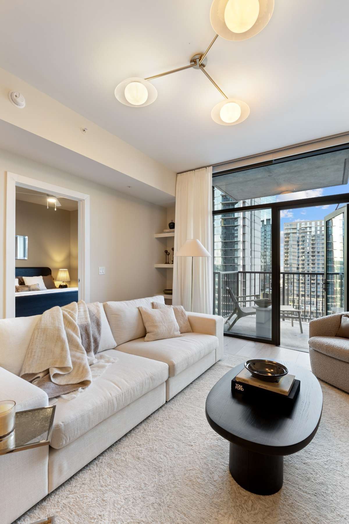 A11 Living Room | Furnished Model | Cool Finish Palette