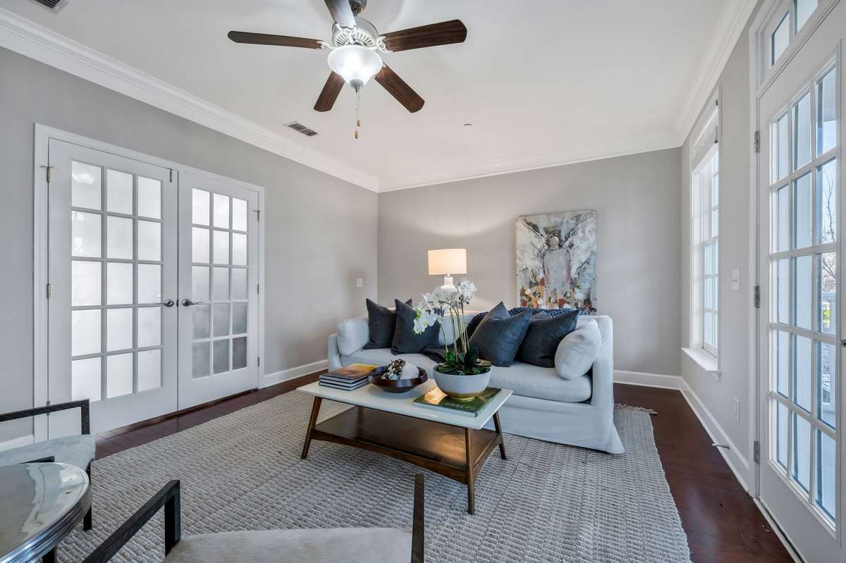 Living area has Double Doors opening separating Living from Dining - this is great if the living space was used as an Office